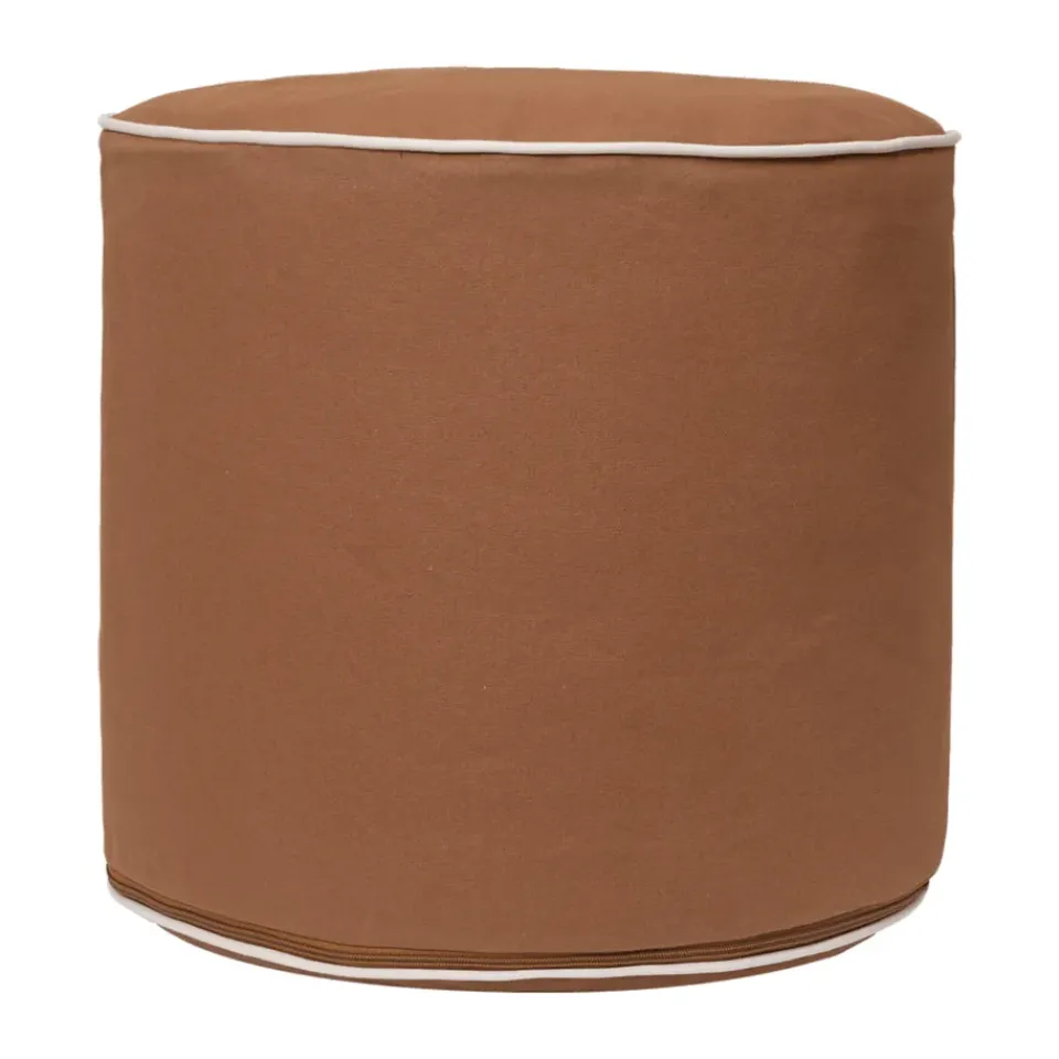 Ferm Living Sitting Poufs*Billow pouf, Tan, Ø40x34 cm Brown