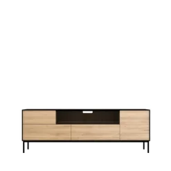 Ethnicraft T.V & Media Units|Dressers & Sideboards*Blackbird media unit, Black oak-Black metal legs Beige