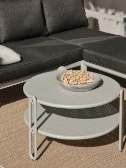 Brafab Table For Outdoor Use|Outdoor Lounge Furniture*Blixt coffee table, Light Ø85 cm Grey