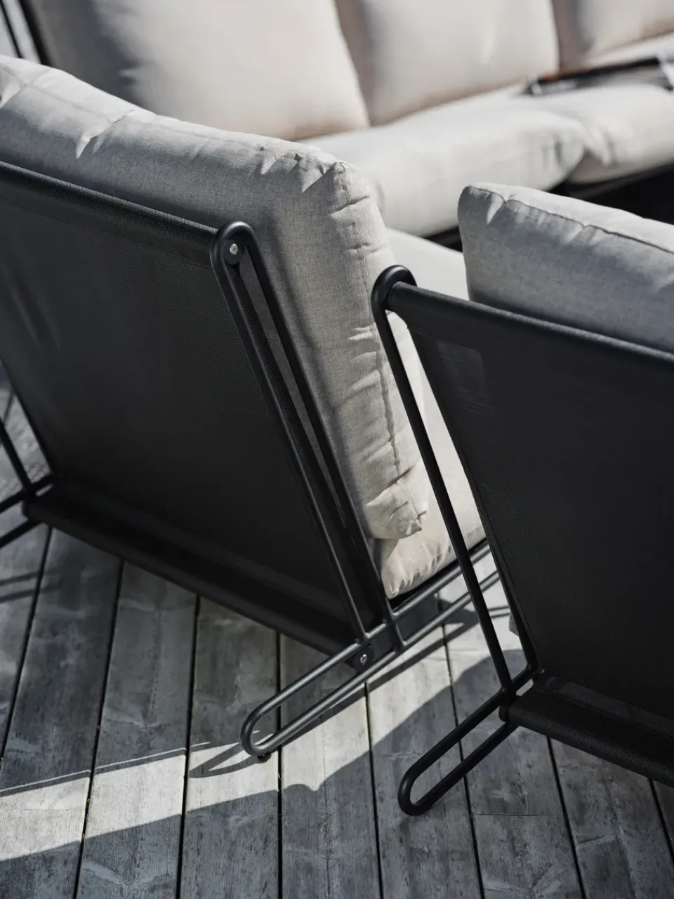 Brafab Outdoor Lounge Furniture*Blixt lounge chair, Black-clay Beige