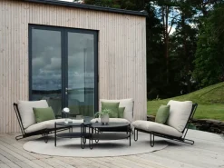 Brafab Outdoor Lounge Furniture*Blixt lounge chair, Black-clay Beige