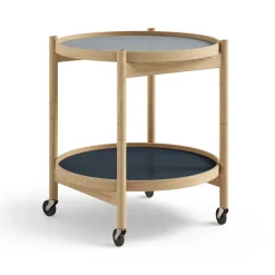 Brdr. Krüger Side Tables*Bølling Tray Table model 50, Water, oiled oak stand Blue