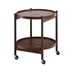 Brdr. Krüger Side Tables*Bølling Tray Table model 50, Walnut veneer, oiled walnut stand Brown