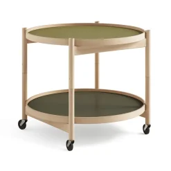 Brdr. Krüger Side Tables*Bølling Tray Table model 60, Leaf, oiled beech stand Green