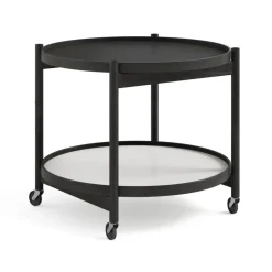 Brdr. Krüger Side Tables*Bølling Tray Table model 60, Base, lacquered oak stand Black