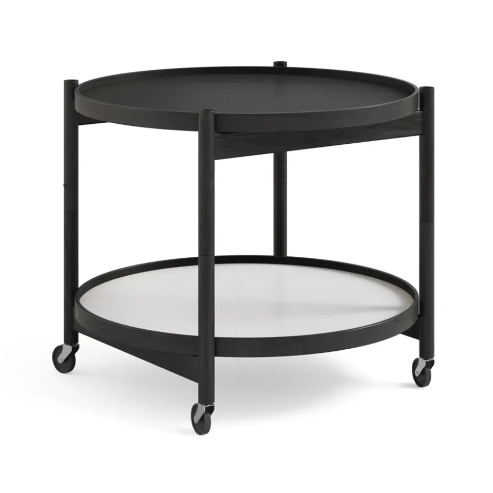 Brdr. Krüger Side Tables*Bølling Tray Table model 60, Base, lacquered oak stand Black