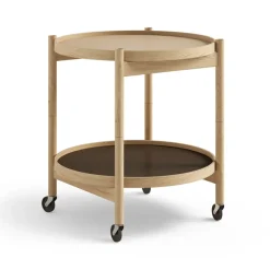 Brdr. Krüger Side Tables*Bølling Tray Table model 50, Earth, oiled oak stand Beige