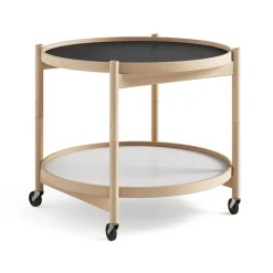 Brdr. Krüger Side Tables*Bølling Tray Table model 60, Base, oiled beech stand Black