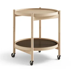 Brdr. Krüger Side Tables*Bølling Tray Table model 50, Earth, oiled beech stand Beige