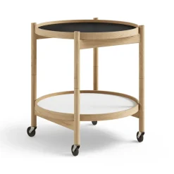 Brdr. Krüger Side Tables*Bølling Tray Table model 50, Base, oiled oak stand Black