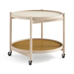 Brdr. Krüger Side Tables*Bølling Tray Table model 60, Sunny, untreated beech stand Yellow