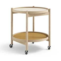 Brdr. Krüger Side Tables*Bølling Tray Table model 50, Sunny, untreated oak stand Yellow