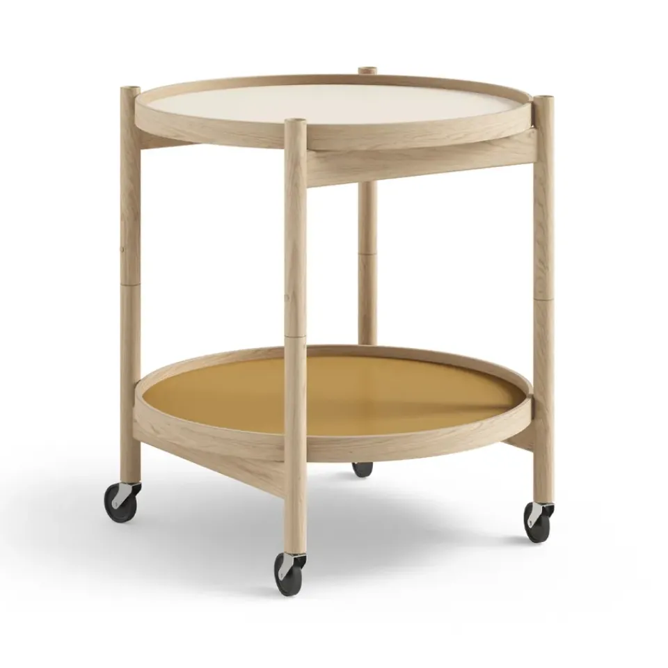 Brdr. Krüger Side Tables*Bølling Tray Table model 50, Sunny, untreated oak stand Yellow