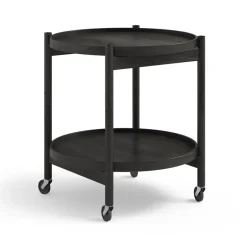 Brdr. Krüger Side Tables*Bølling Tray Table model 50, Oak lacquered, lacquered oak stand Black