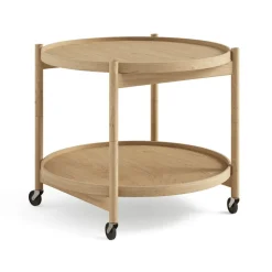 Brdr. Krüger Side Tables*Bølling Tray Table model 60, Oiled oak, oiled oak stand Beige
