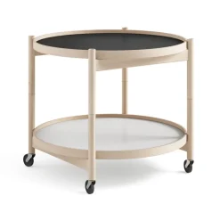 Brdr. Krüger Side Tables*Bølling Tray Table model 60, Base, untreated beech stand Black