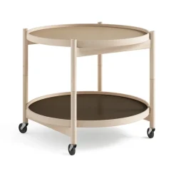 Brdr. Krüger Side Tables*Bølling Tray Table model 60, Earth, untreated beech stand Beige