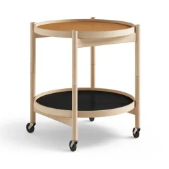 Brdr. Krüger Side Tables*Bølling Tray Table model 50, Clay, oiled beech stand Orange