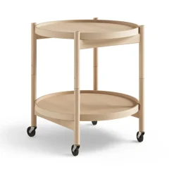 Brdr. Krüger Side Tables*Bølling Tray Table model 50, Oiled beech, oiled beech stand Beige
