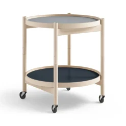 Brdr. Krüger Side Tables*Bølling Tray Table model 50, Water, untreated beech stand Blue