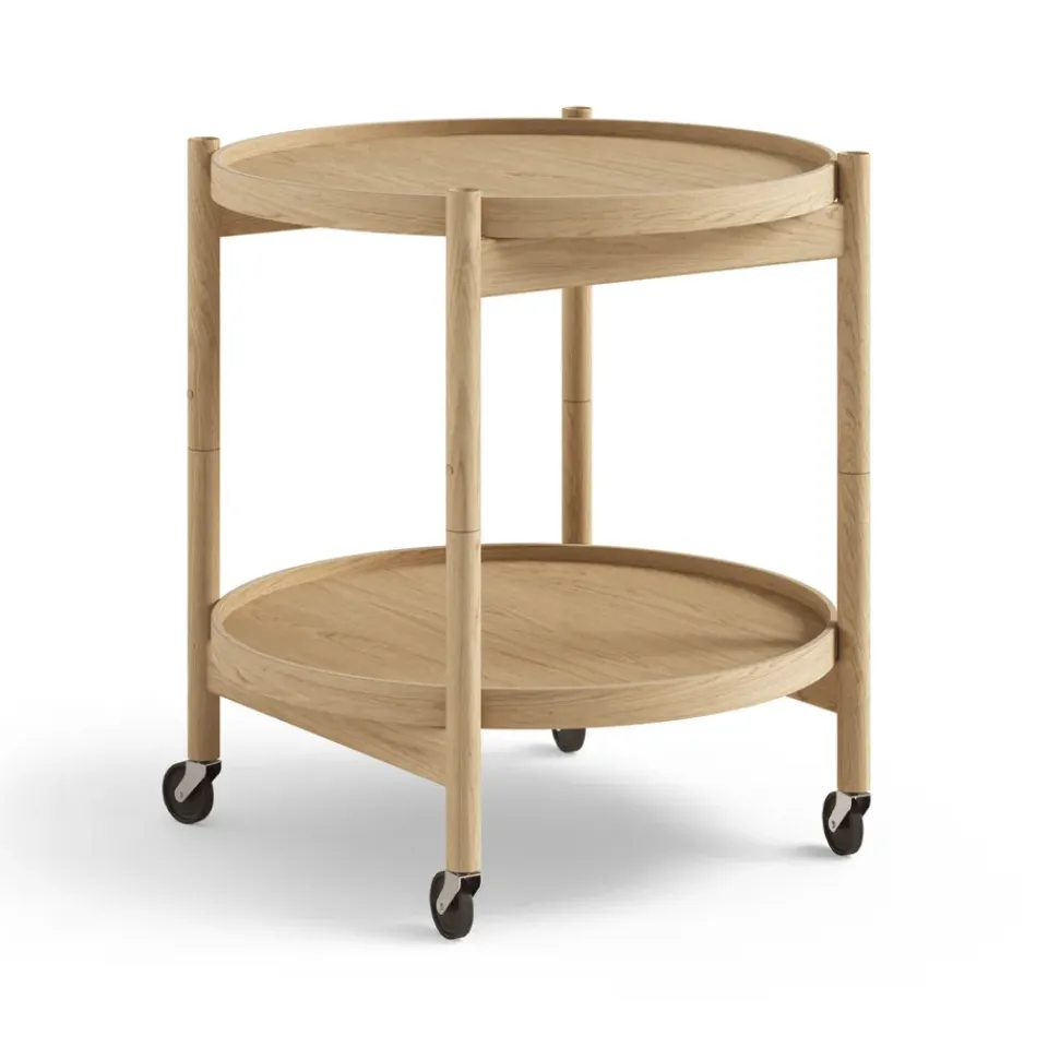 Brdr. Krüger Side Tables*Bølling Tray Table model 50, Oiled oak, oiled oak stand Beige