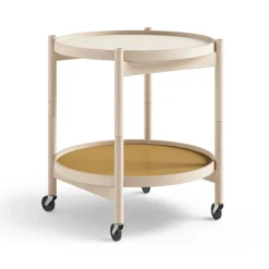 Brdr. Krüger Side Tables*Bølling Tray Table model 50, Sunny, untreated beech stand Yellow