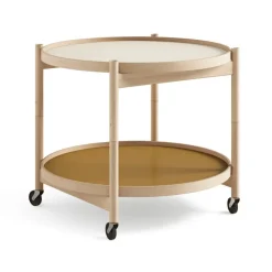 Brdr. Krüger Side Tables*Bølling Tray Table model 60, Sunny, oiled beech stand Yellow