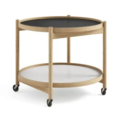 Brdr. Krüger Side Tables*Bølling Tray Table model 60, Base, oiled oak stand Black