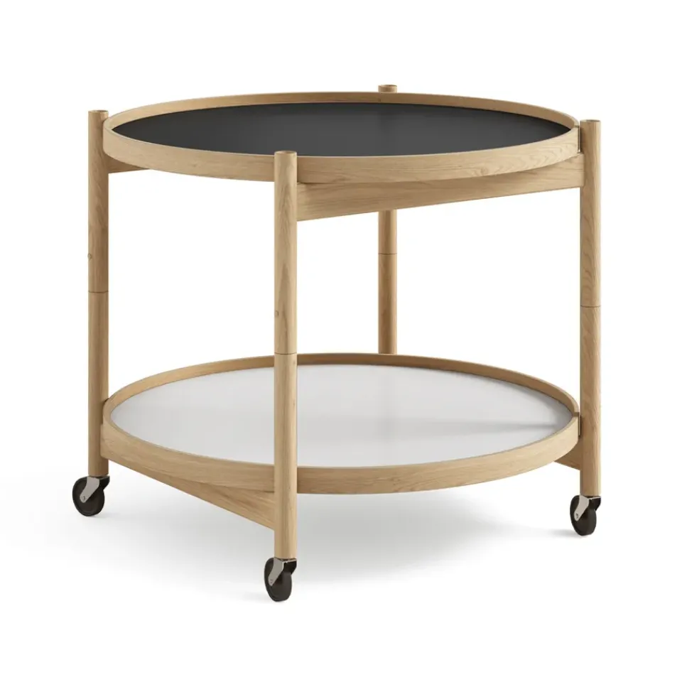 Brdr. Krüger Side Tables*Bølling Tray Table model 60, Base, oiled oak stand Black