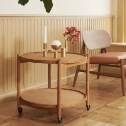 Brdr. Krüger Side Tables*Bølling Tray Table model 60, Base, oiled oak stand Black