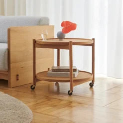 Brdr. Krüger Side Tables*Bølling Tray Table model 60, Base, oiled oak stand Black