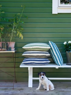 Chhatwal & Jonsson Garden Details & Accessories*Block Stripe outdoor cushion 40x60 cm, -off white Blue