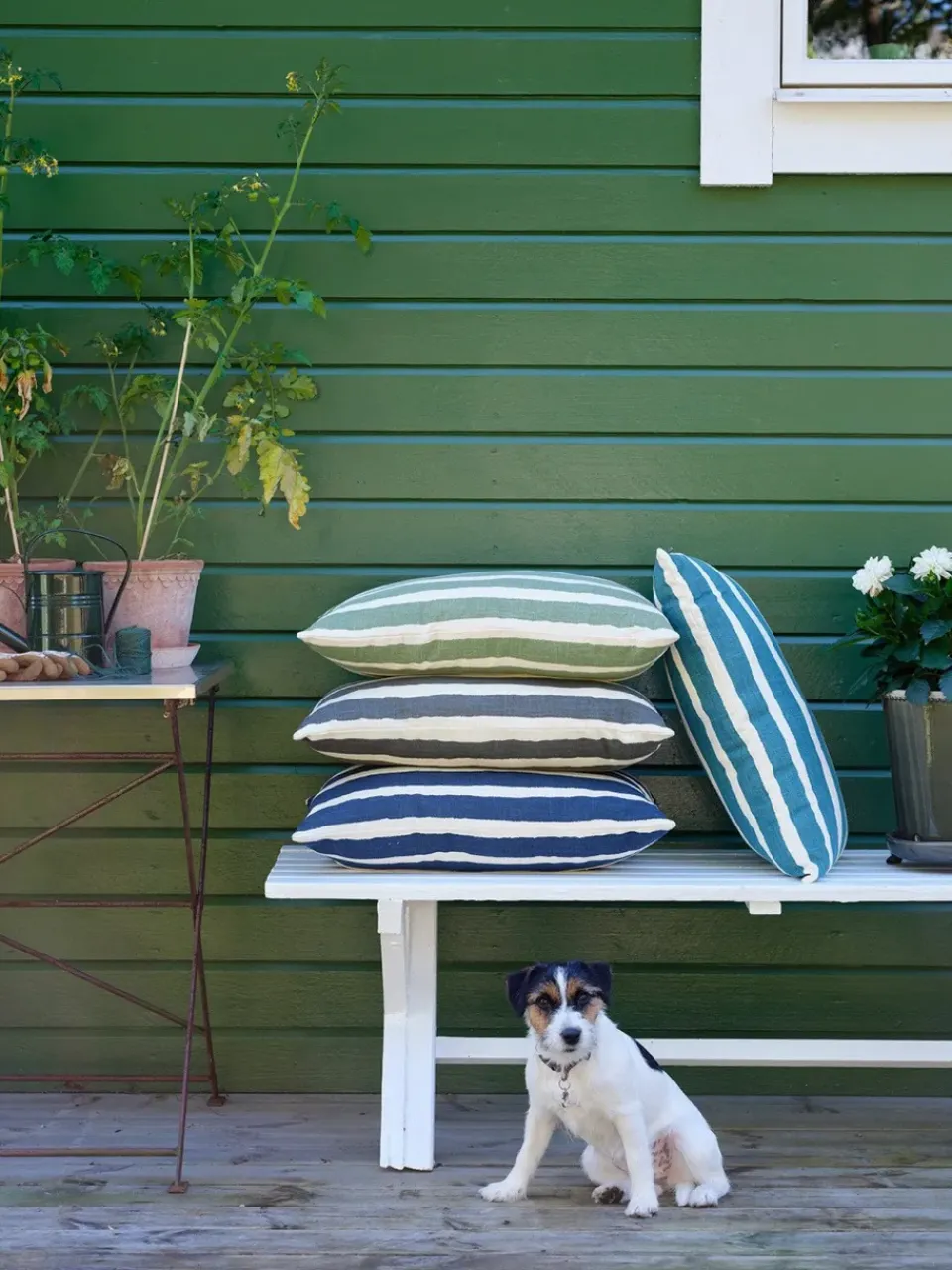 Chhatwal & Jonsson Garden Details & Accessories*Block Stripe outdoor cushion 40x60 cm, -off white Grey