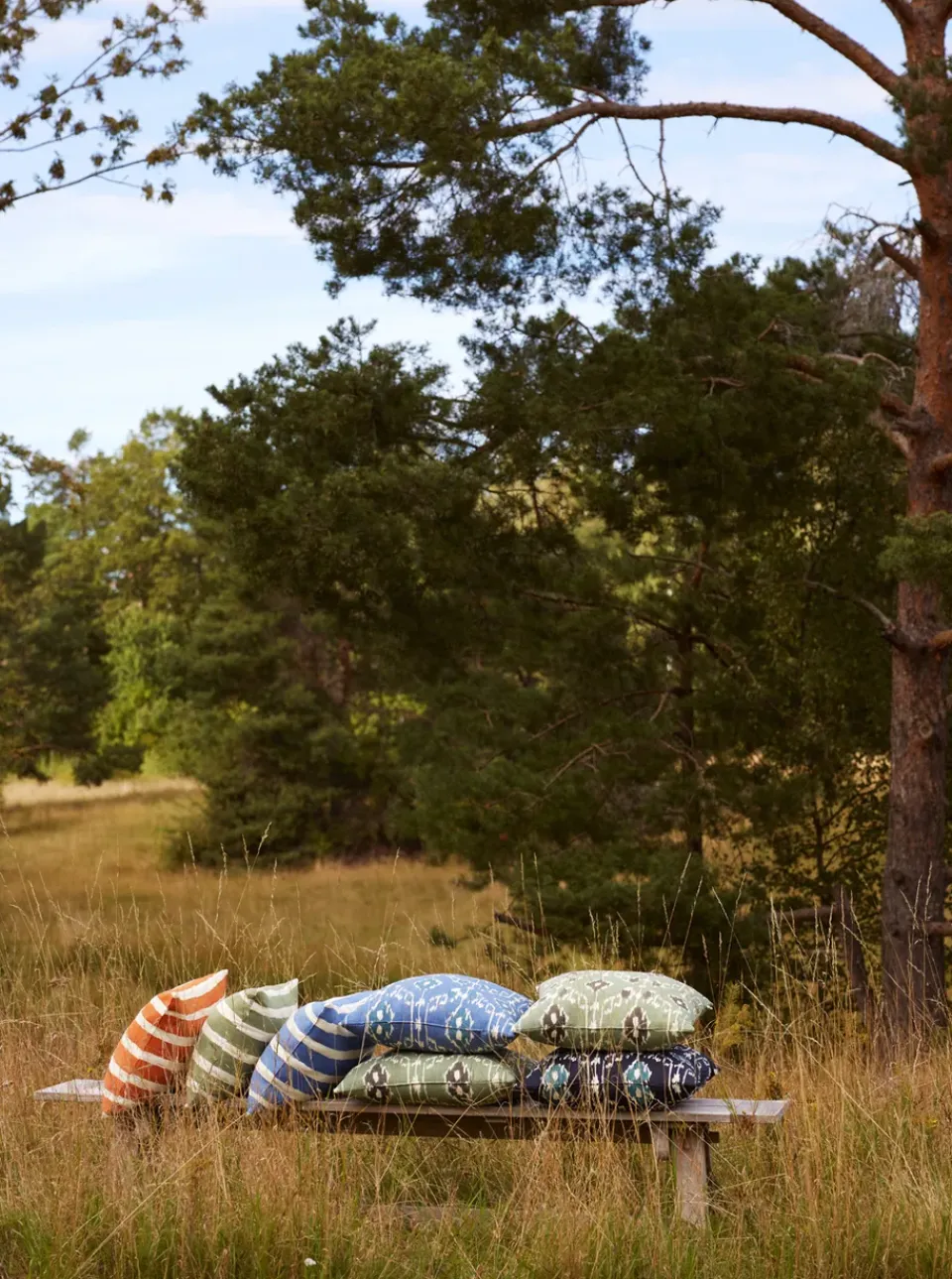 Chhatwal & Jonsson Garden Details & Accessories*Block Stripe outdoor cushion 40x60 cm, Apricot orange-off white OrangeWhite