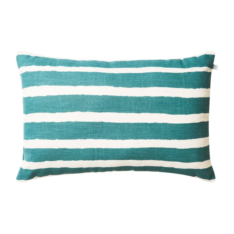 Chhatwal & Jonsson Garden Details & Accessories*Block Stripe outdoor cushion 40x60 cm, Heaven -off white Blue