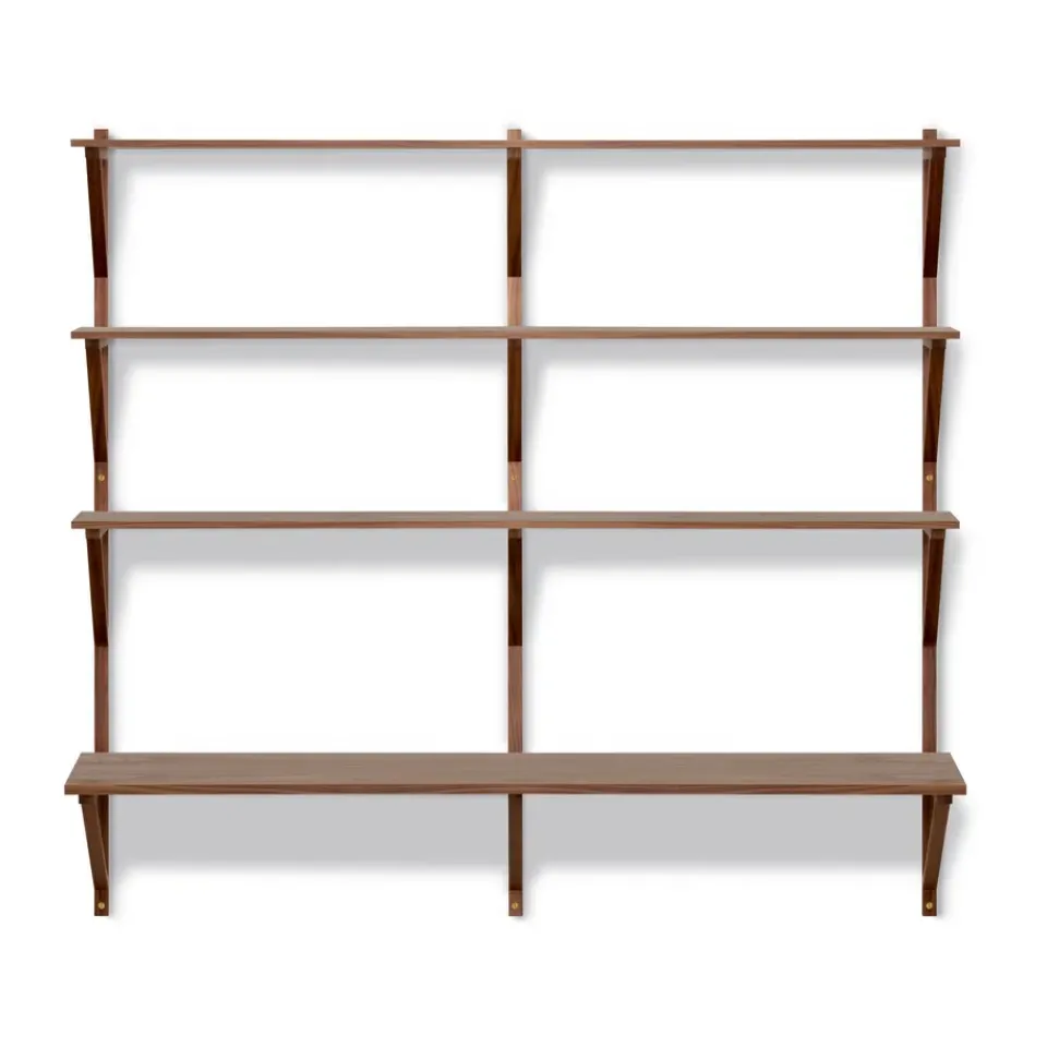 Fredericia Furniture Desks*BM29 shelf with desk 149x134 cm, Walnut lacquer Brown