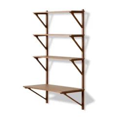 Fredericia Furniture Desks*BM29 shelf with desk 78x134 cm, Walnut lacquer Brown