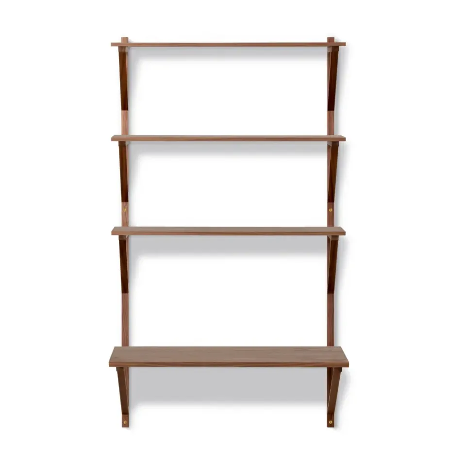 Fredericia Furniture Desks*BM29 shelf with desk 78x134 cm, Walnut lacquer Brown