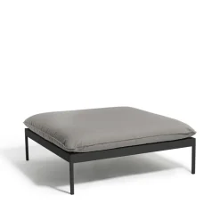 Skargaarden Seating*Bönan foot stool, Fiord 551 , dark grey aluminium frame Beige