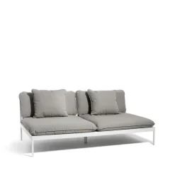 Skargaarden Garden Sofas & Garden Benches|Outdoor Lounge Furniture*Bönan modular sofa, Fiord 551 , 2-seat, l. grey aluminium frame Beige