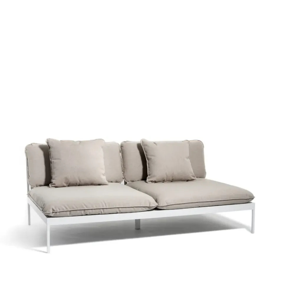 Skargaarden Garden Sofas & Garden Benches|Outdoor Lounge Furniture*Bönan modular sofa, Sunbrella Ashe light , 2-seat, l. aluminium frame Grey