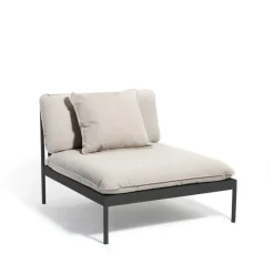 Skargaarden Garden Sofas & Garden Benches|Outdoor Lounge Furniture*Bönan modular sofa, Sunbrella Ashe light , 1-seat, d. aluminium frame Grey