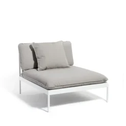 Skargaarden Garden Sofas & Garden Benches|Outdoor Lounge Furniture*Bönan modular sofa, Sunbrella Sling light , 1-seat, l. aluminium frame Grey