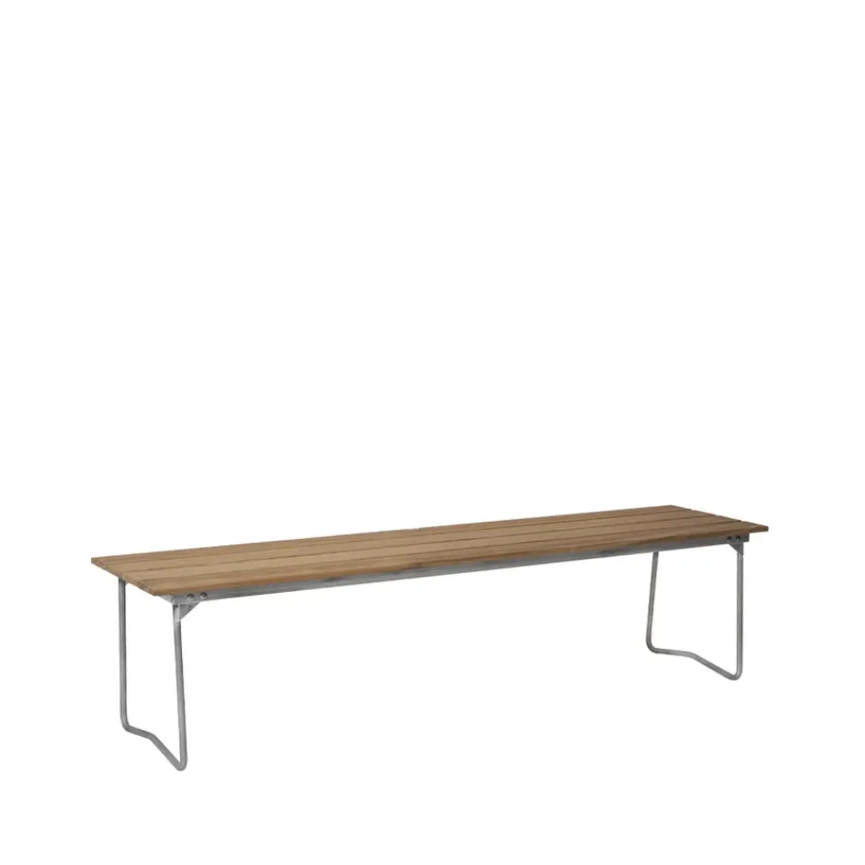Grythyttan Stålmöbler Garden Sofas & Garden Benches*Bänk 9 bench, Oak oil-170 cm-hot-dip galvanized Beige