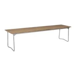 Grythyttan Stålmöbler Garden Sofas & Garden Benches*Bänk 9 bench, Teak-170 cm-hot-dip galvanized Brown