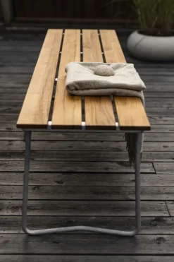 Grythyttan Stålmöbler Garden Sofas & Garden Benches*Bänk 9 bench, Teak-170 cm-hot-dip galvanized Brown