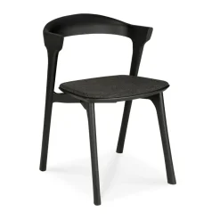 Ethnicraft Chairs*Bok Chair, Brown oak-fabric soft Black