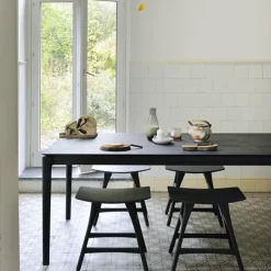 Ethnicraft Dining Tables*Bok dining table 240x100 cm, stained oak Black