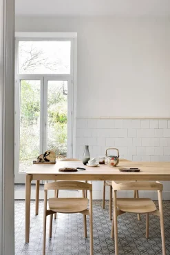 Ethnicraft Dining Tables*Bok dining table 160x80 cm, Hardwax oiled oak Beige