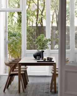 Ethnicraft Dining Tables*Bok dining table 180x90 cm, Lacquered teak Brown